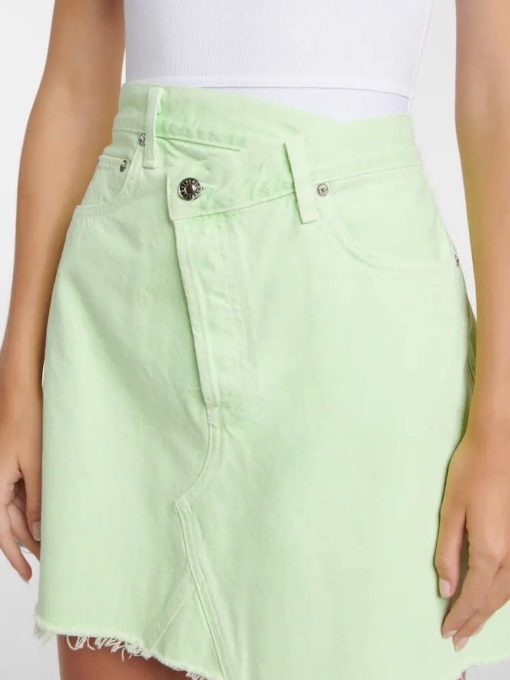 AGOLDE 
Criss-Cross High-Rise Denim Miniskirt NWT